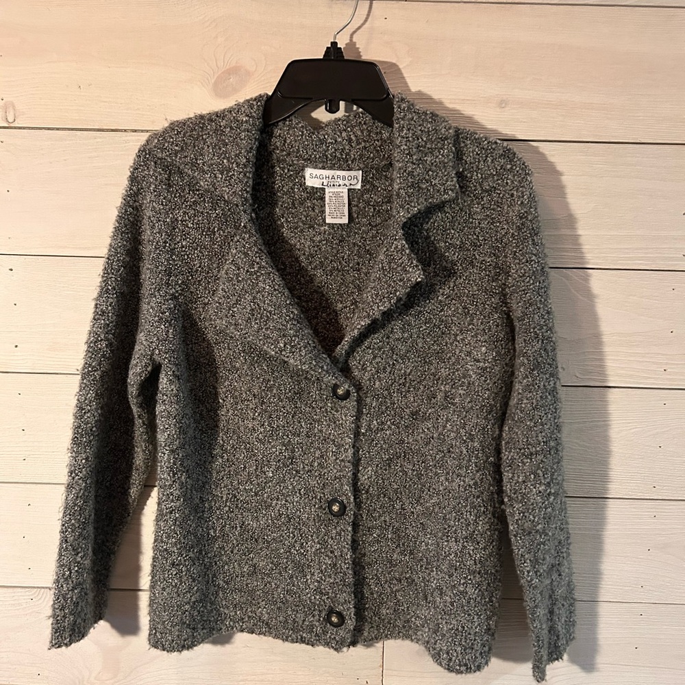Sag Harbor Charcoal Knit Sweater